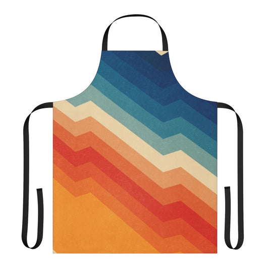 Multicolored abstract geometric patterned apron