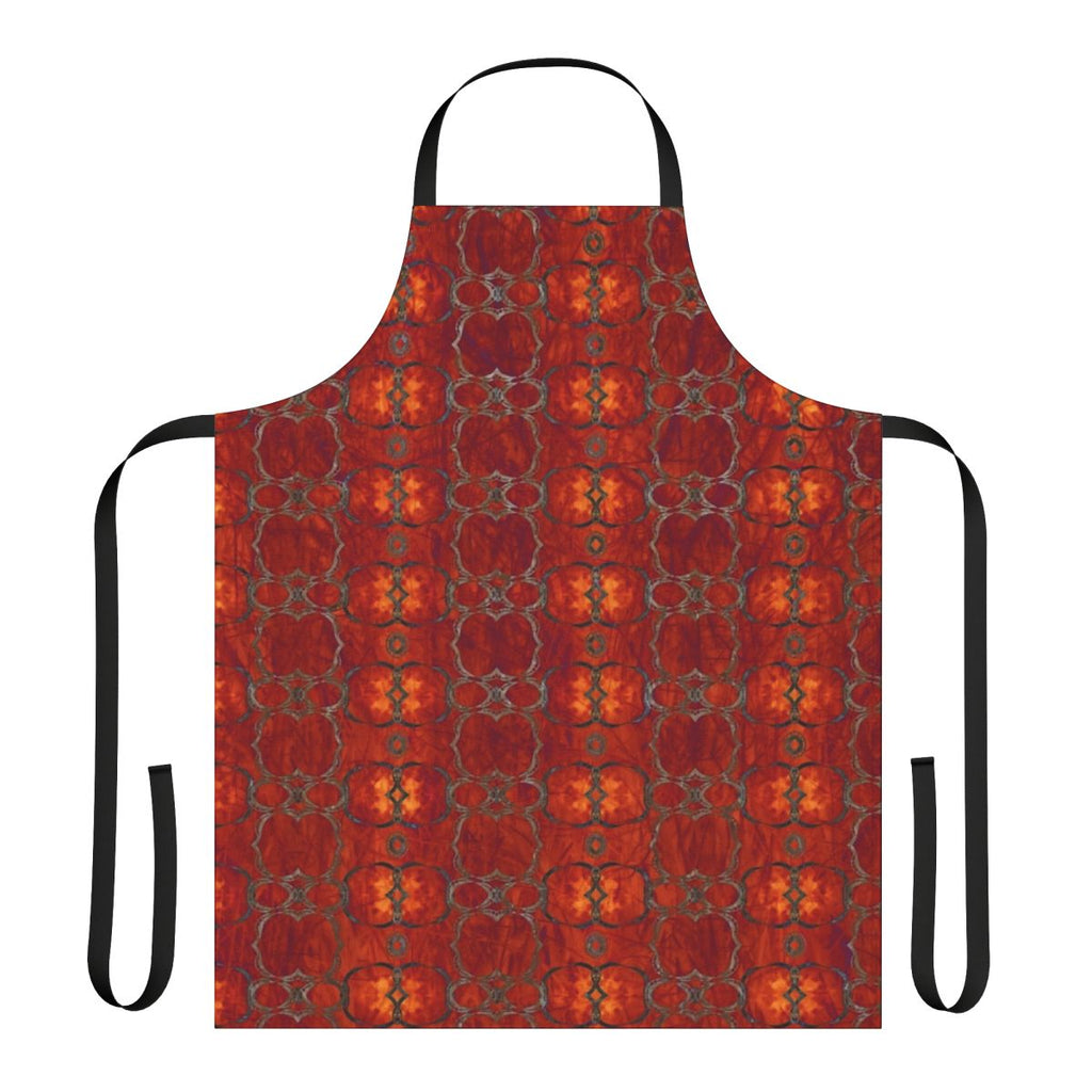 Colorful striped apron with tribal African-inspired design
