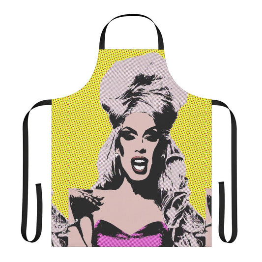 Colorful Alaska pop art design on a durable, high-quality cooking apron