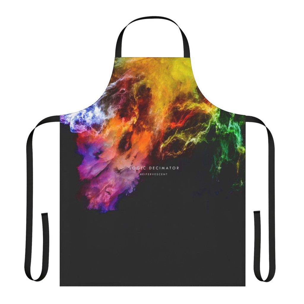 Colorful all over print apron featuring a vibrant graphic design, perfect for music fans and creative cooks.
