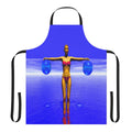 Colorful and whimsical apron with a balance of fantasy and nature-inspired designs