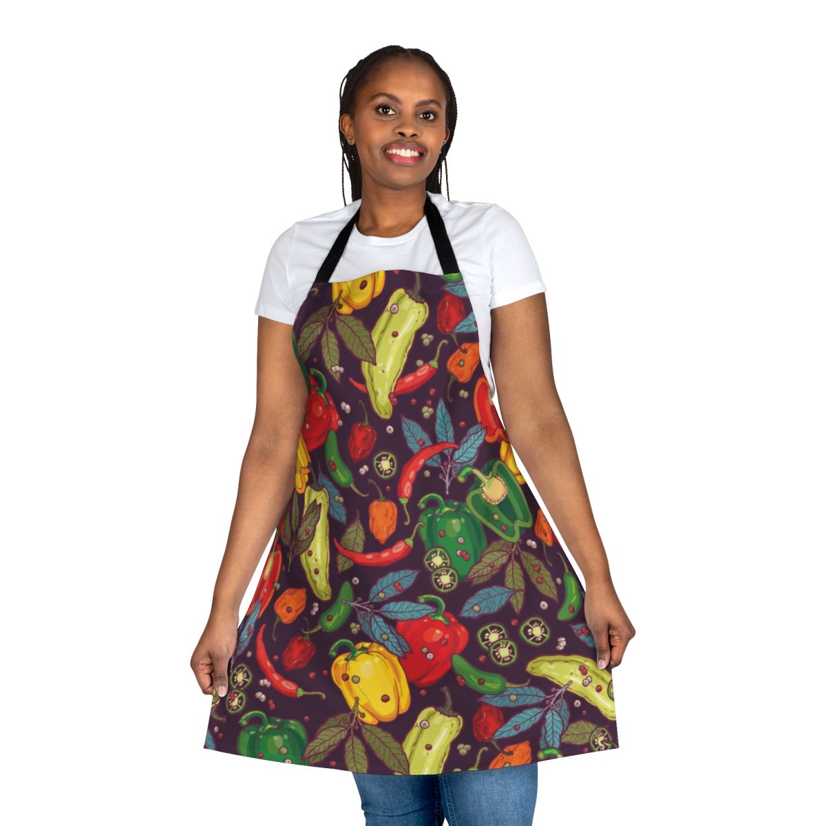 Colorful and stylish hot and spicy apron for passionate home chefs and gourmet cooks