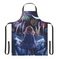 Colorful anime-style apron featuring a vibrant fireworks scene