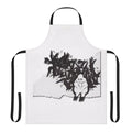 Colorful pastel apron featuring ajj and other independent music artists