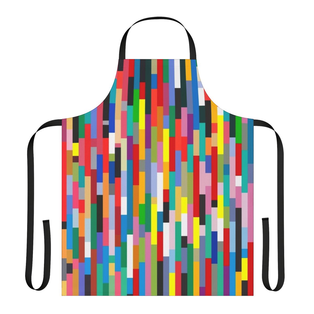 Colorful apron featuring a graphic design inspired by the legendary composer Johann Sebastian Bach