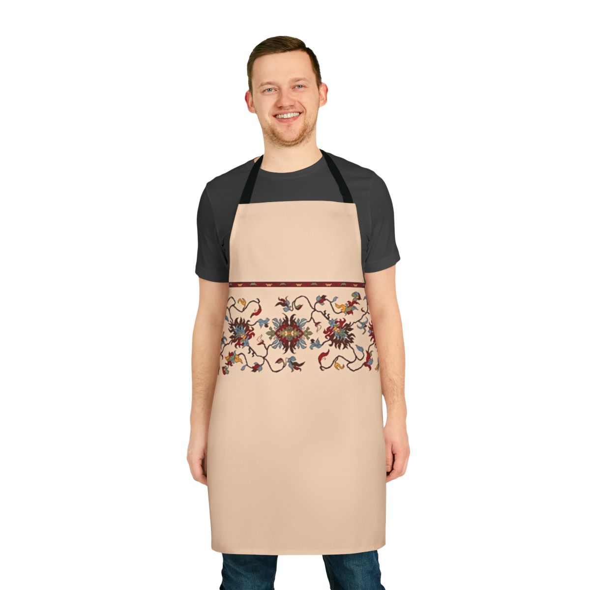 Colorful apron featuring traditional Armenian folk art designs