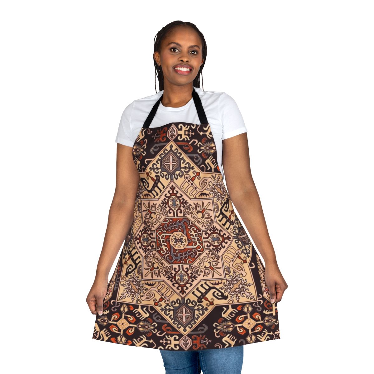 Colorful apron featuring traditional Armenian design elements and patterns