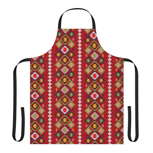 Colorful armenian-inspired carpet pattern apron