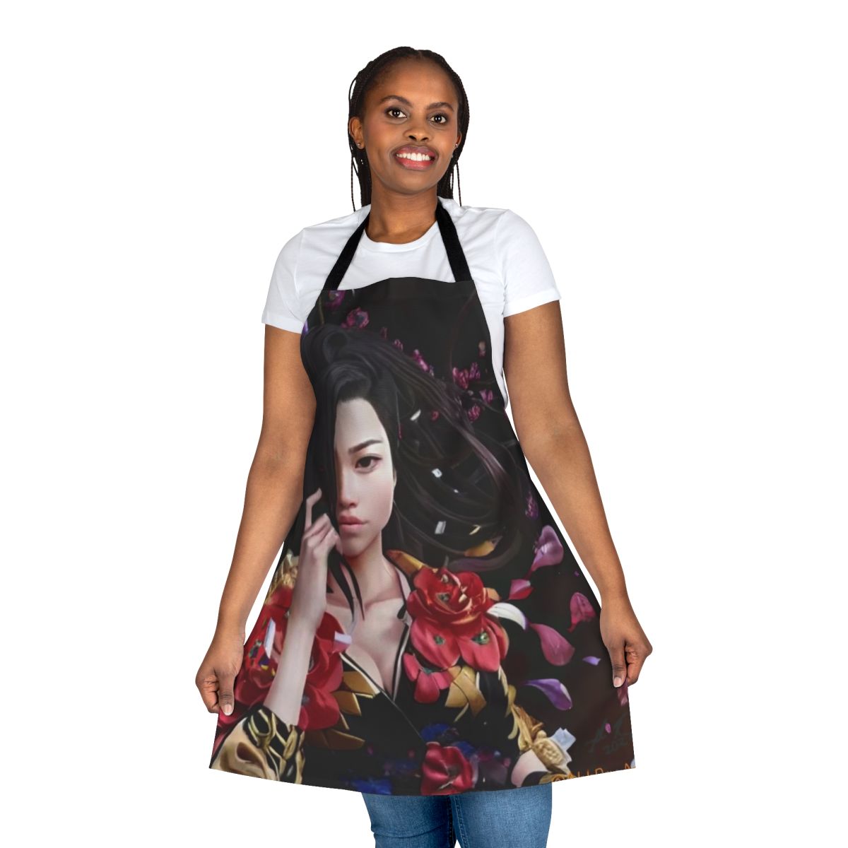 Bebe Rose Apron featuring vibrant colors and fantasy art design