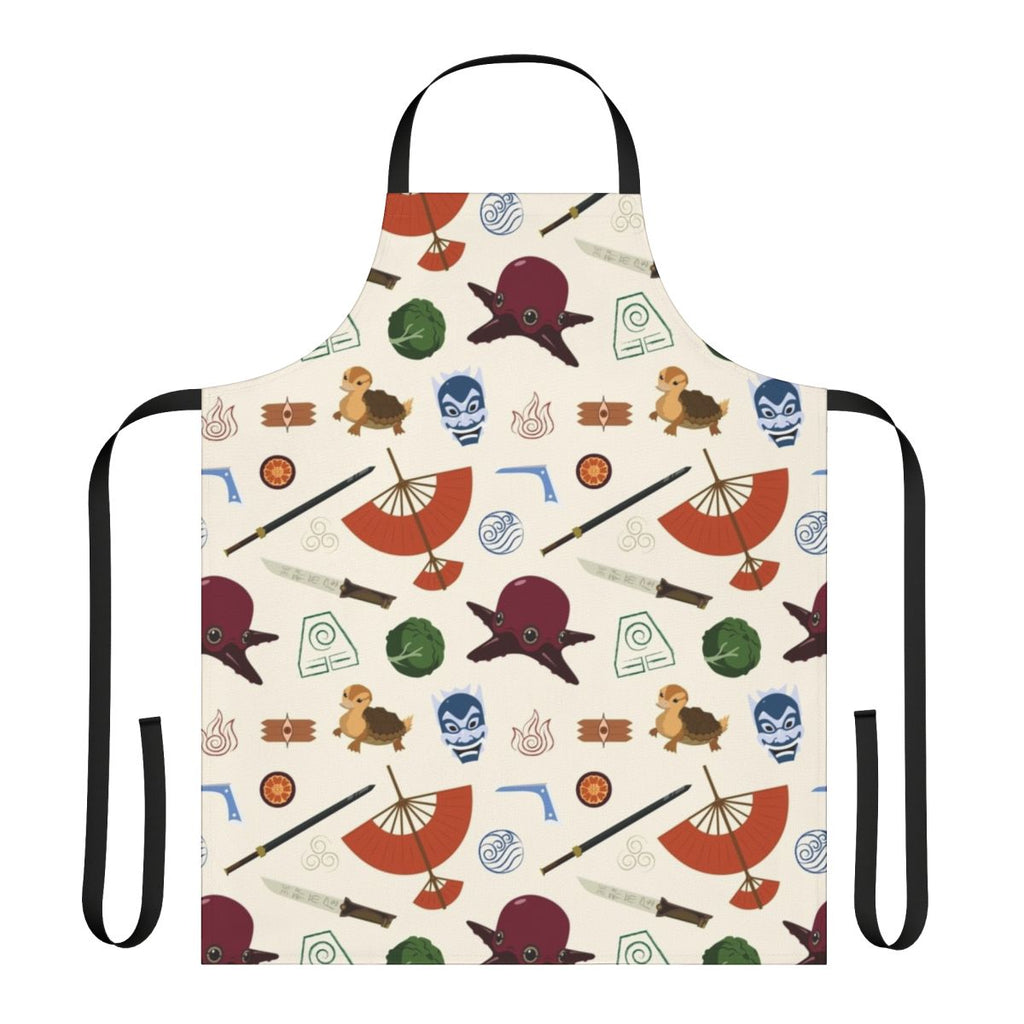 Colorful apron with Avatar: The Last Airbender inspired design