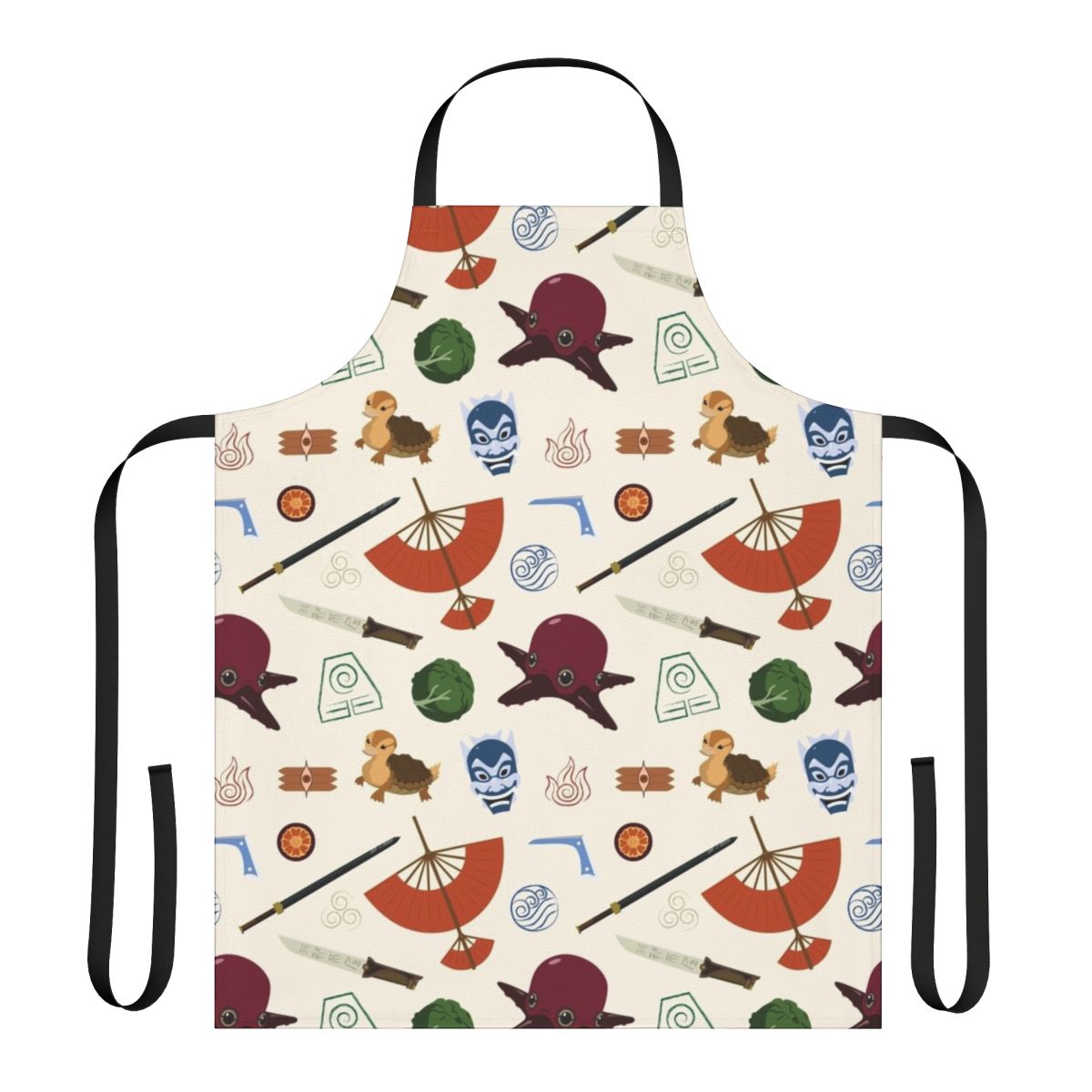 Colorful apron with Avatar: The Last Airbender inspired design
