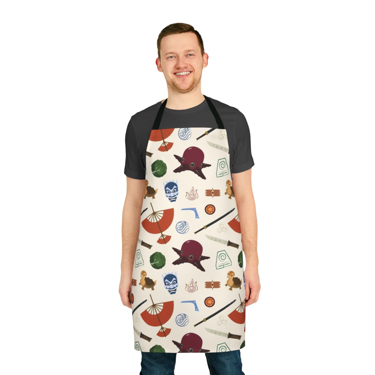 Colorful apron with Avatar: The Last Airbender inspired design