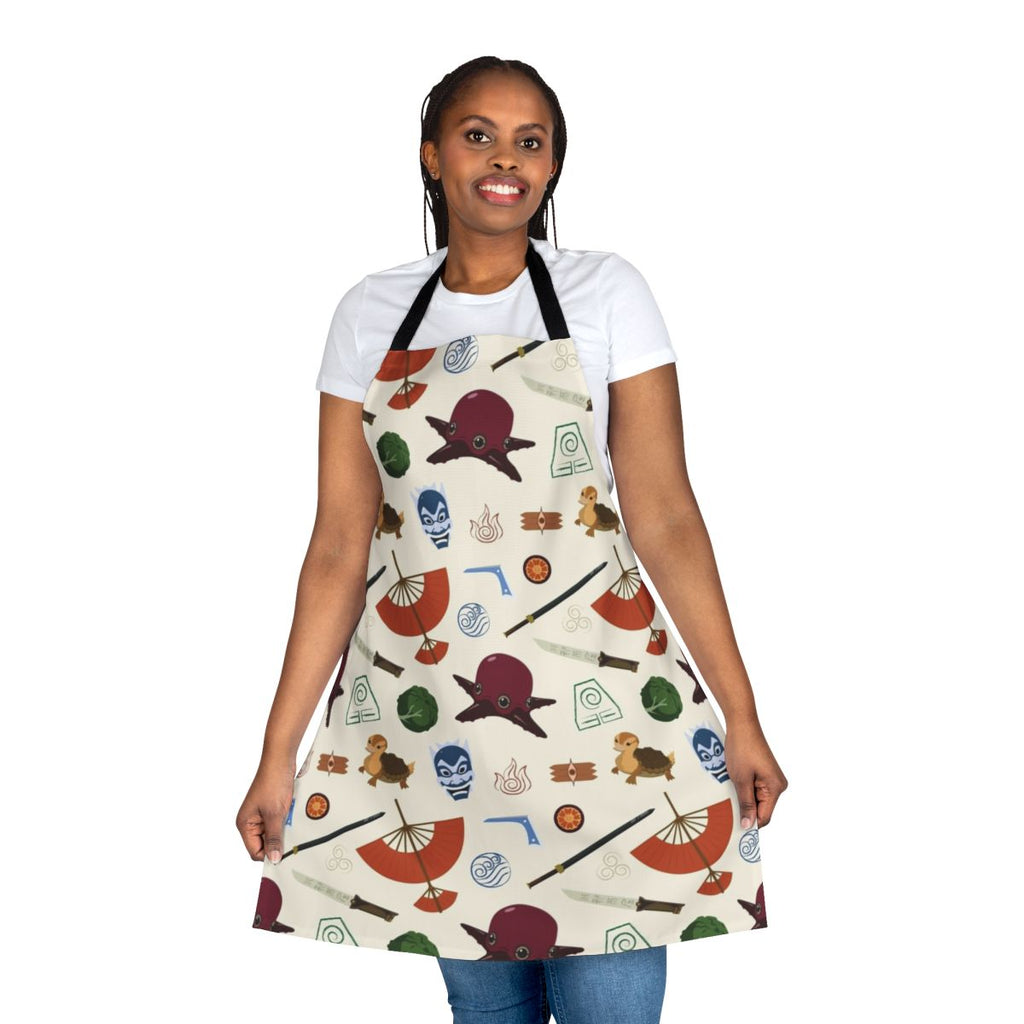 Colorful apron with Avatar: The Last Airbender inspired design