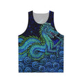 Vibrant Azure Dragon Unisex Tank Top