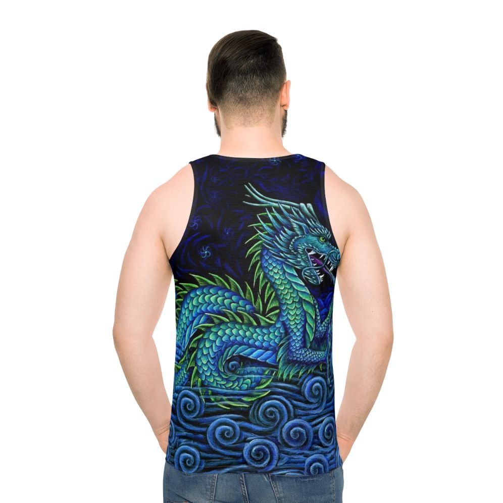 Vibrant Azure Dragon Unisex Tank Top