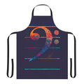 Colorful apron featuring a bold, stylized bass clef design