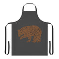 Colorful abstract art design of a bear on a high-quality apron