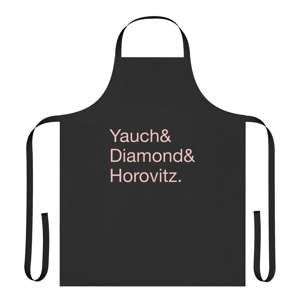 Beastie Boys inspired apron with a pink and black design