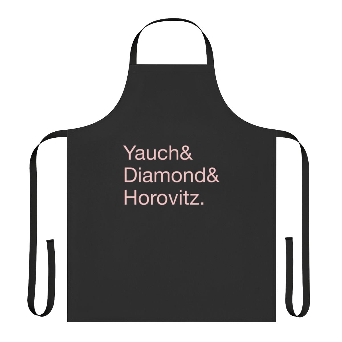 Beastie Boys inspired apron with a pink and black design