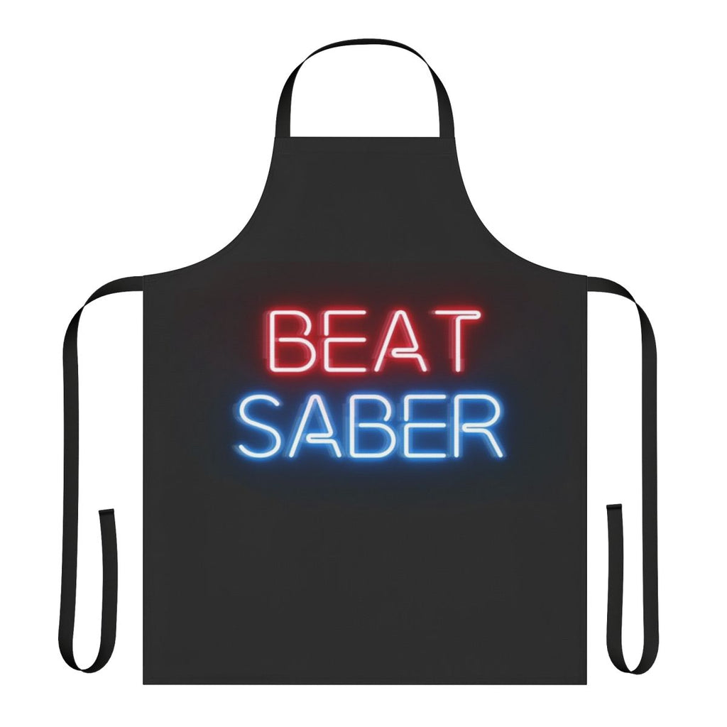 Colorful apron featuring neon beat saber graphics for virtual reality gaming