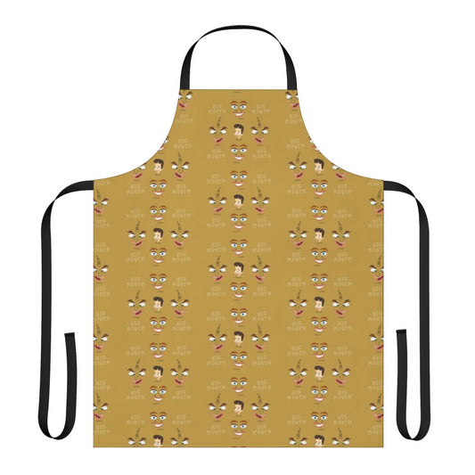 Colorful apron featuring characters from the popular Netflix animated series Big Mouth