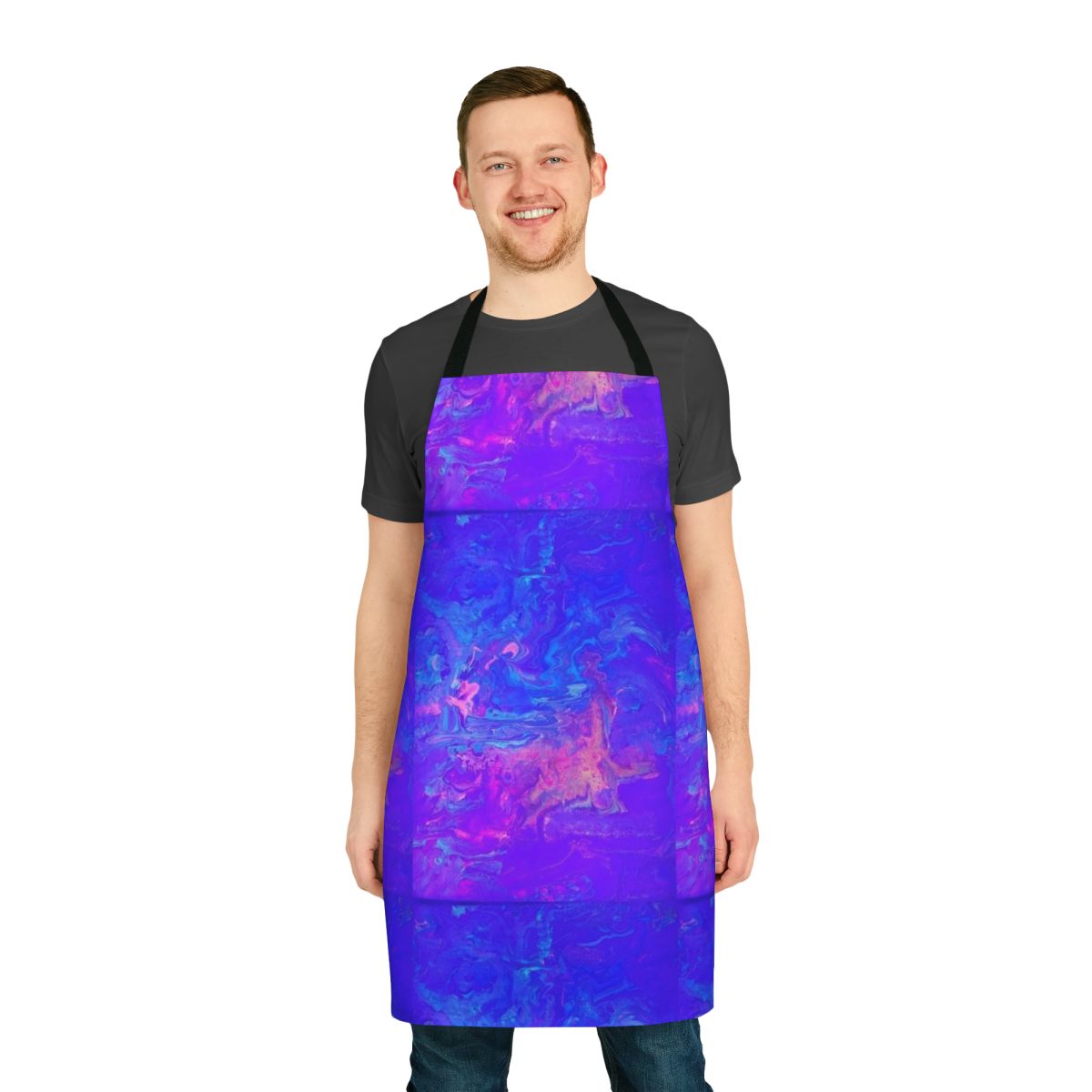 Blacklight Reactive Fluid Art Painting Apron
