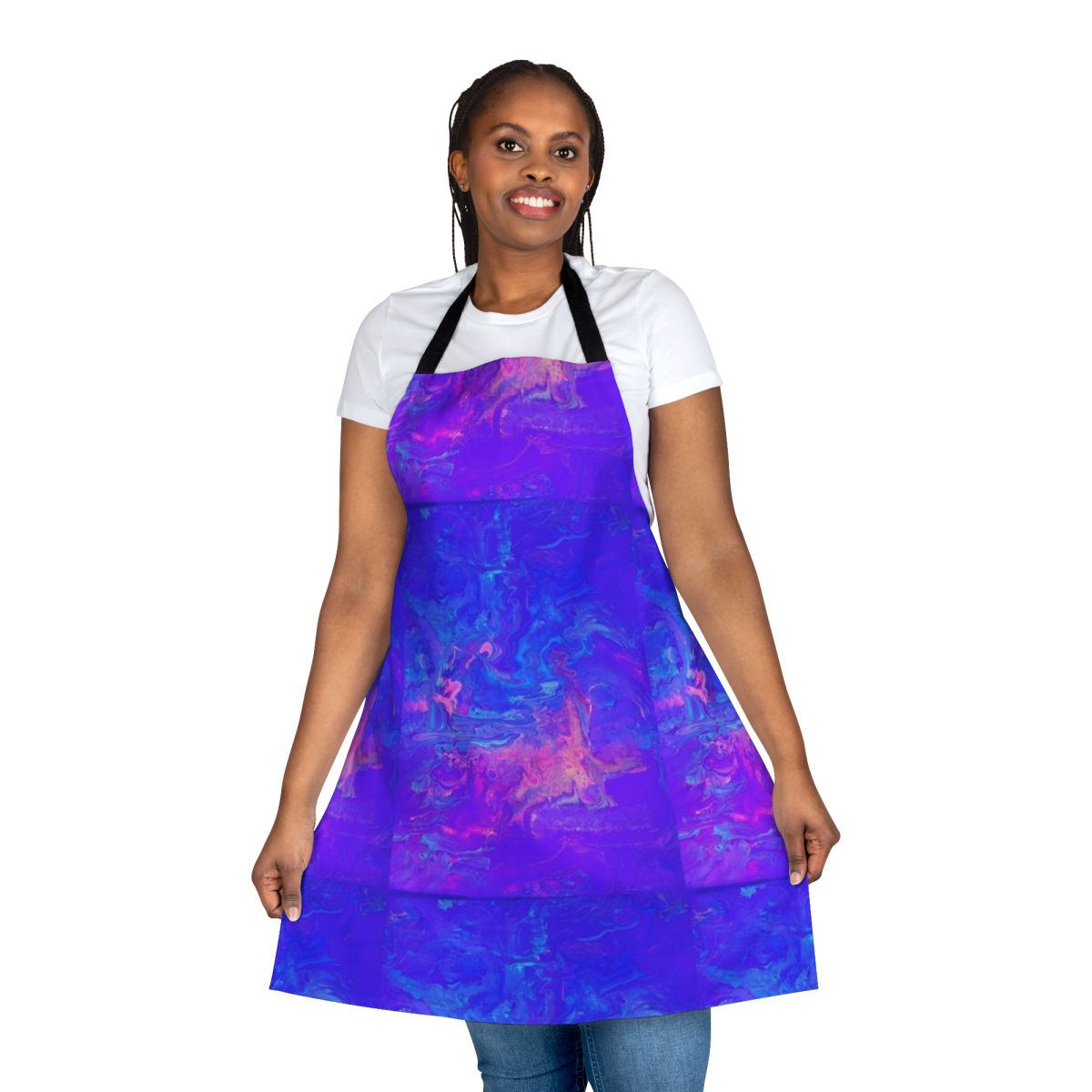 Blacklight Reactive Fluid Art Painting Apron