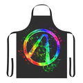 Colorful and abstract apron design featuring the Vault Hunter symbol from the Borderlands video game franchise.