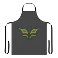 Colorful and abstract design of a butterfly, featuring legendary animals on a high-quality apron