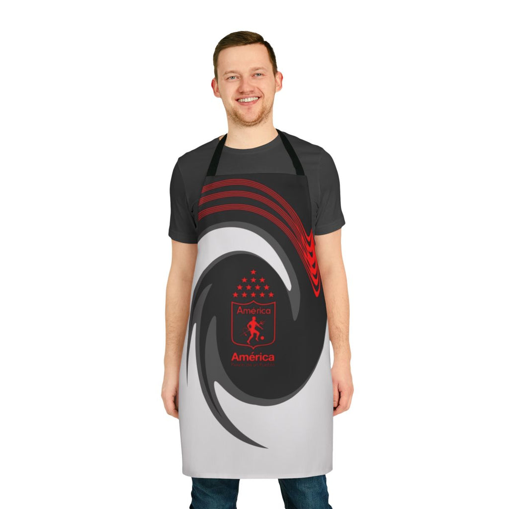 Colorful apron featuring designs inspired by the music and culture of Cali, Colombia