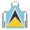 Colorful Saint Lucia flag printed on a high-quality apron