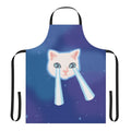 Colorful apron featuring a playful meme cat design
