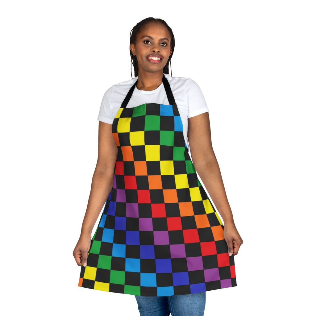 Checkered Rainbow Apron