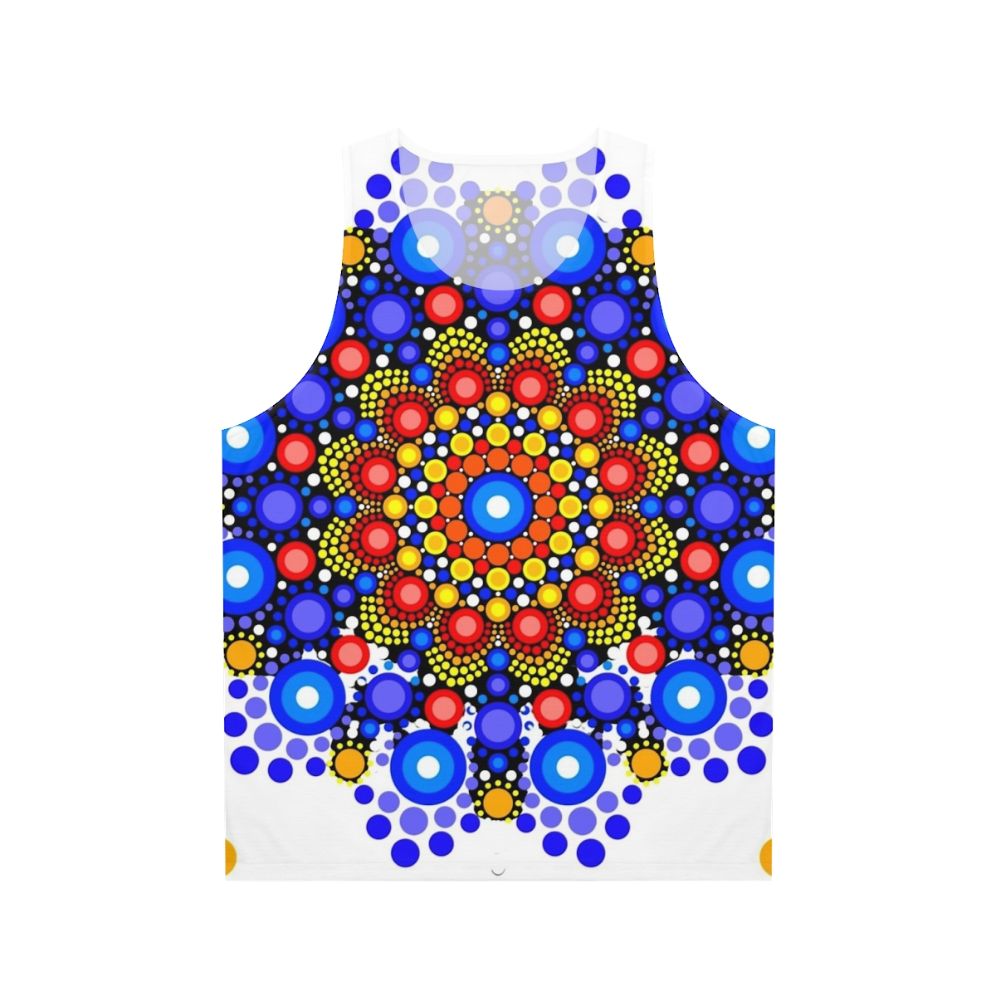 Vibrant circles and mandala pattern unisex tank top