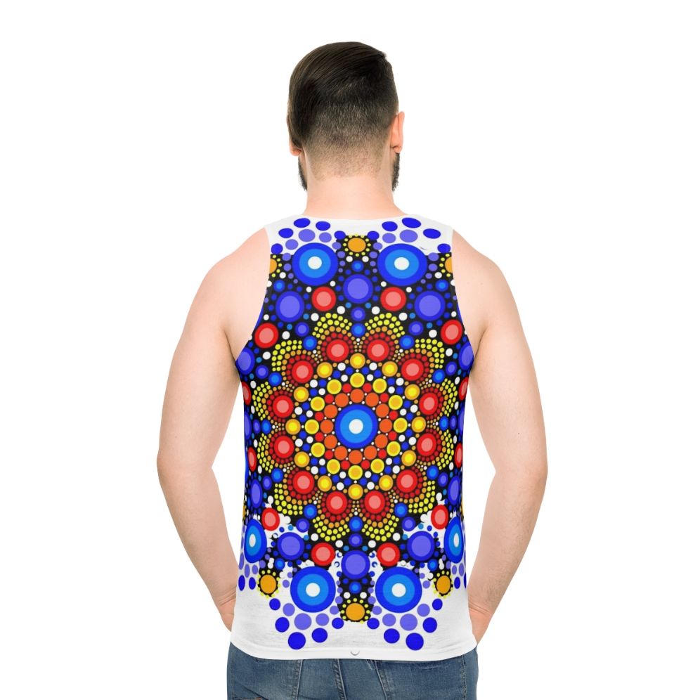 Vibrant circles and mandala pattern unisex tank top