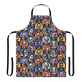 Tango-inspired apron with colorful bubbles design