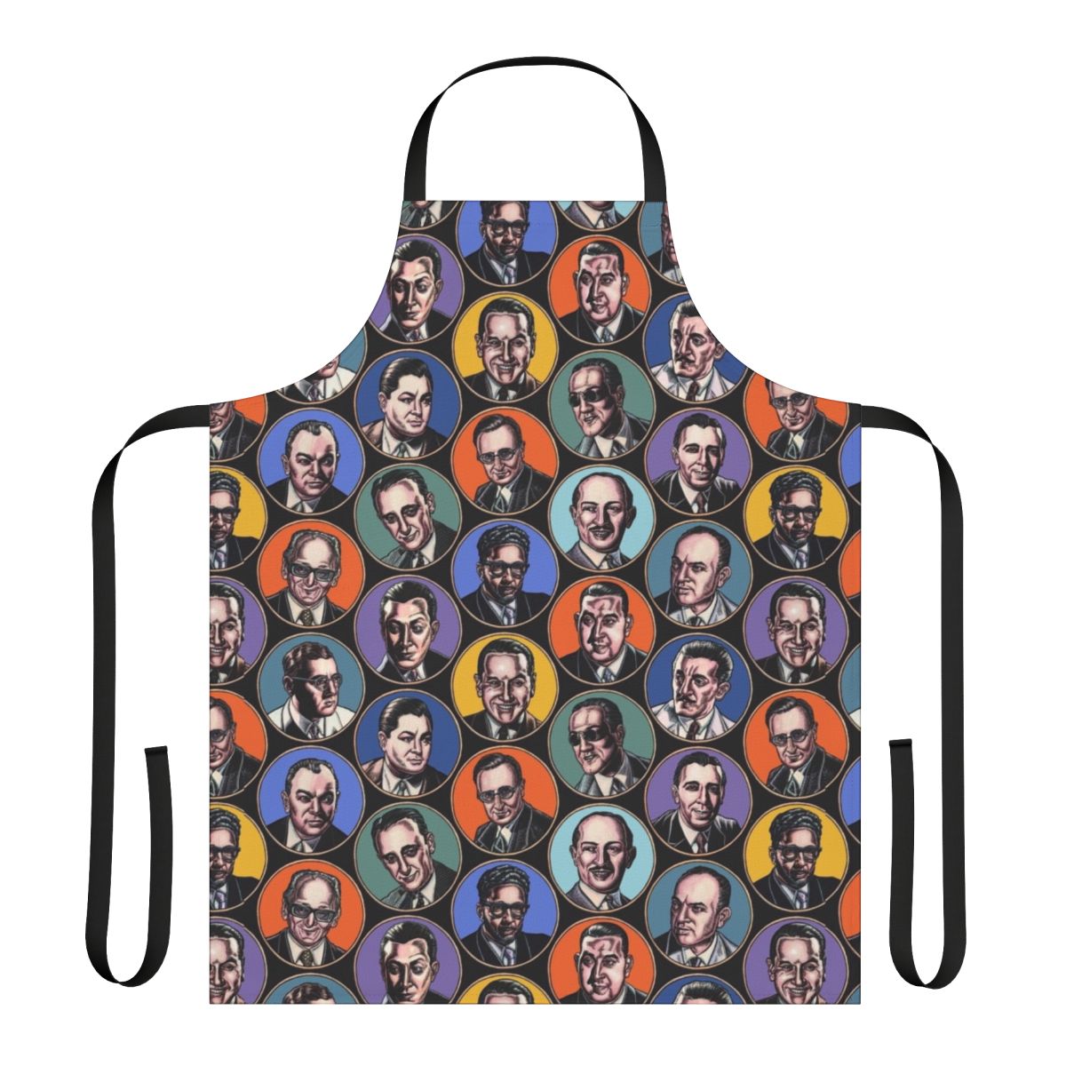 Tango-inspired apron with colorful bubbles design