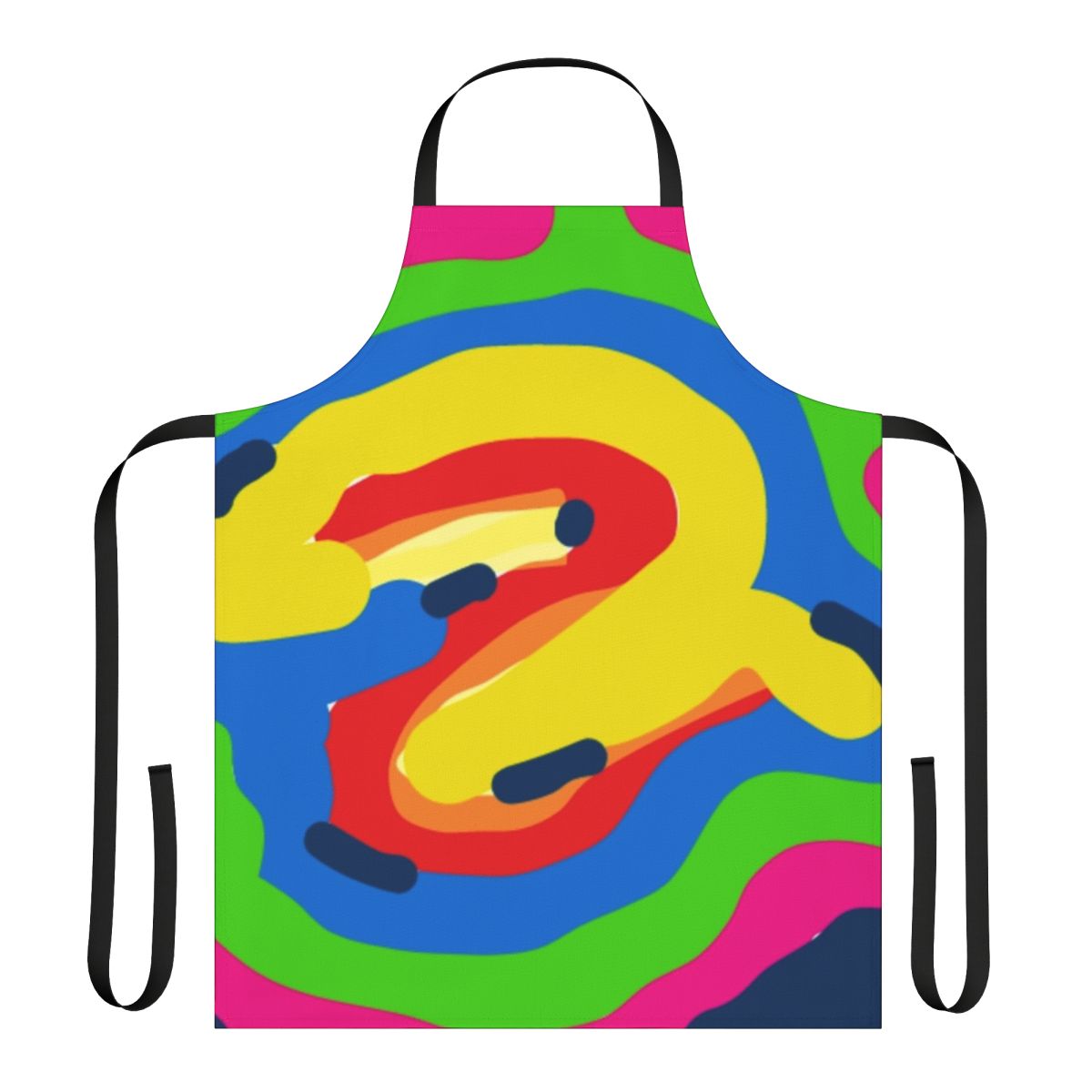 Vibrant and colorful apron with various designs, perfect for the kitchen, dining, and fashion