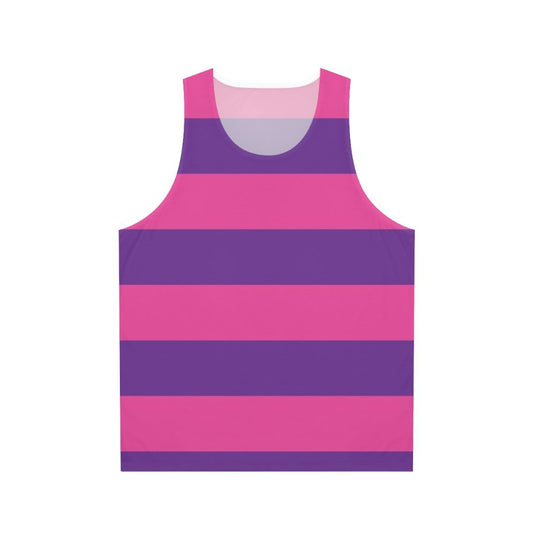Unisex tank top with vibrant colorful stripes