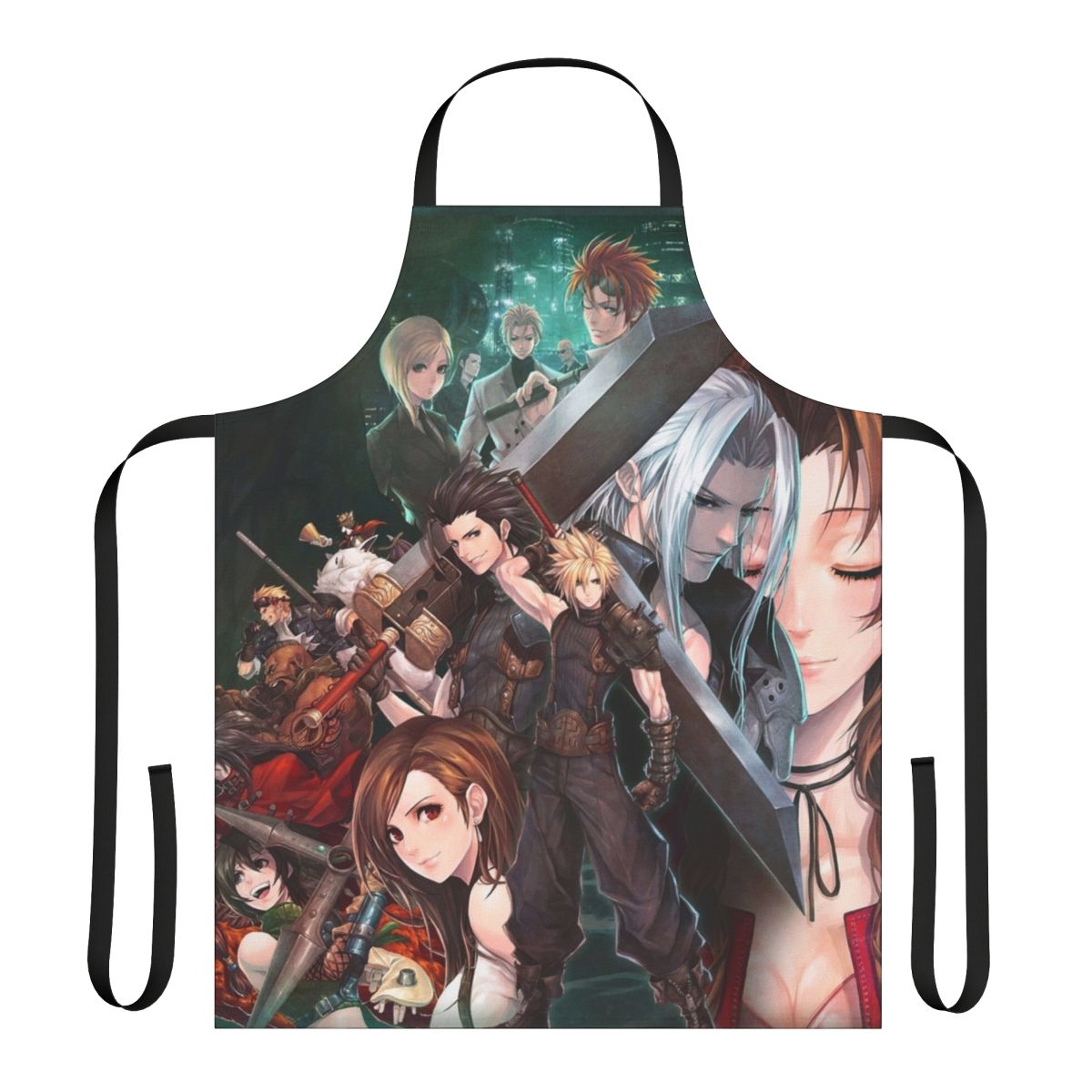 Crisis Core-inspired apron with iconic characters