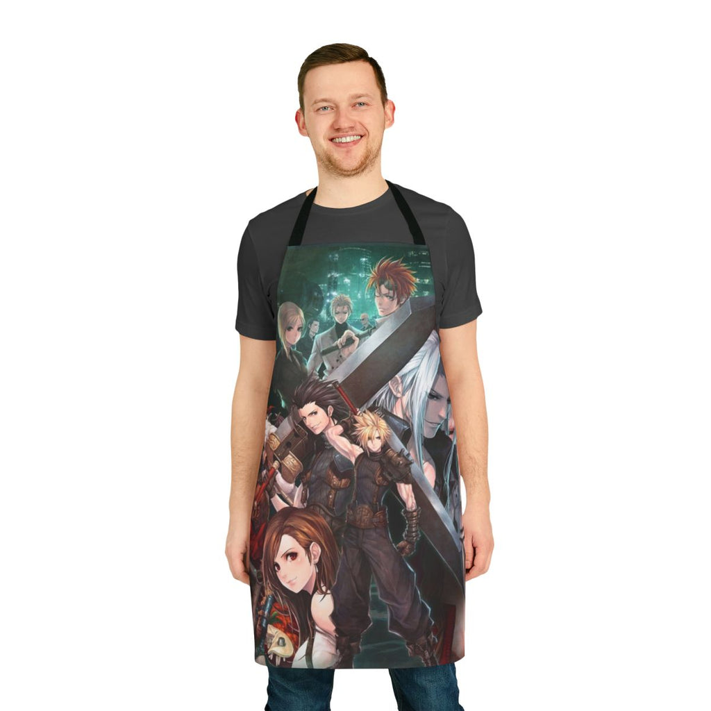 Crisis Core-inspired apron with iconic characters