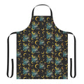 Colorful, abstract graphic apron featuring a vibrant Dan Flashes pattern design