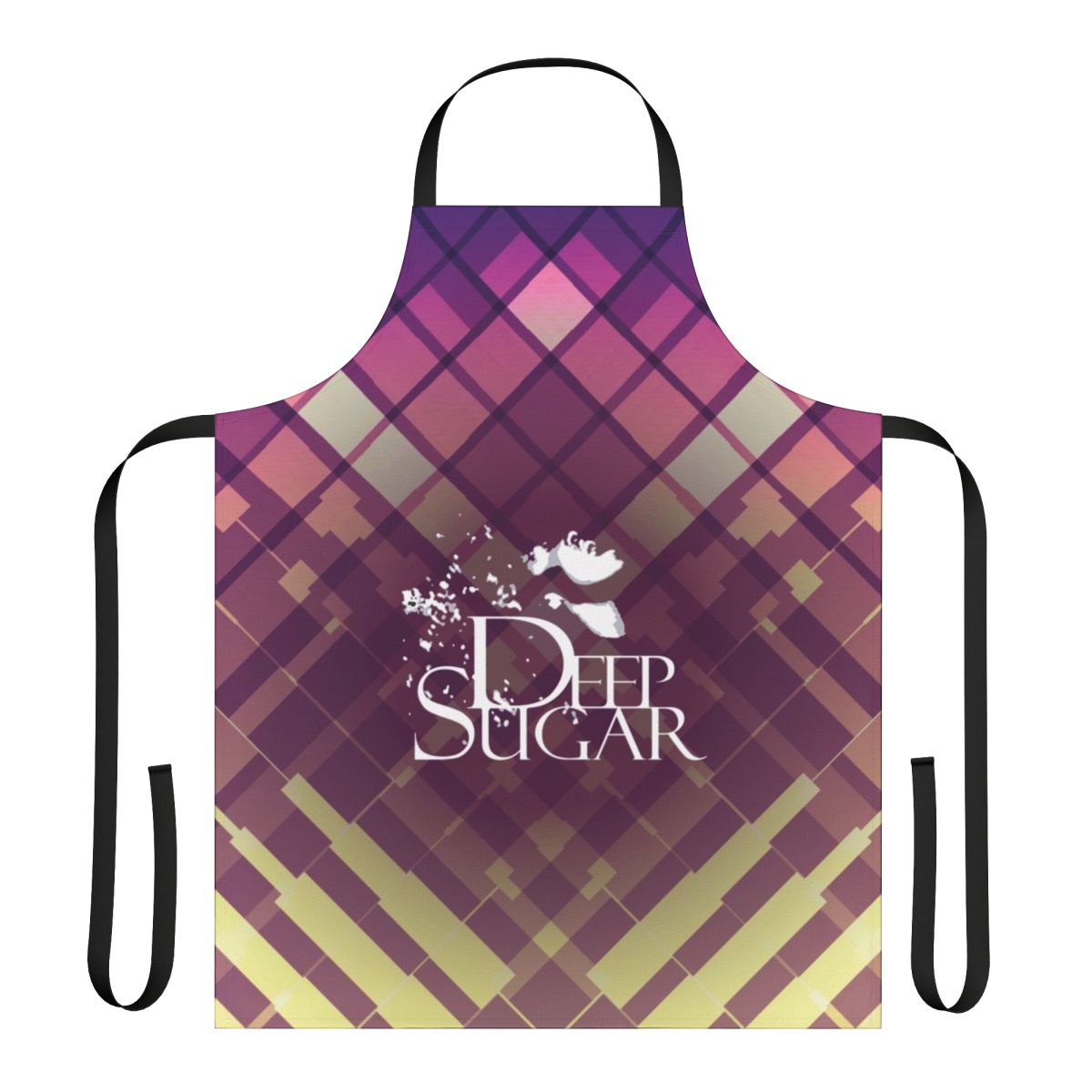 Colorful apron featuring the "Deep Sugar" album cover design
