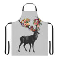 Colorful deer and floral pattern on a high-quality apron