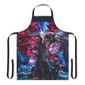 Vibrant abstract design gaming apron featuring popular Devil May Cry characters