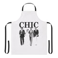 Colorful retro-style apron featuring a funky disco band design