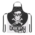Colorful apron featuring EDM music artists and festival imagery