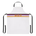 Colorful electric love-themed apron in the non-binary pride flag colors