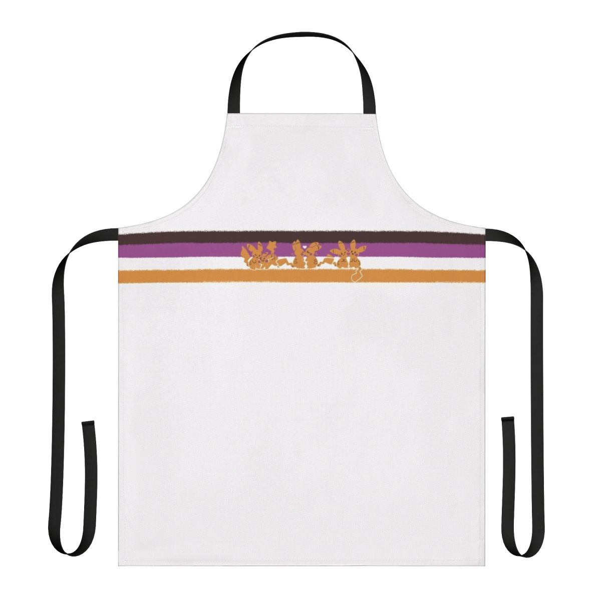 Colorful electric love-themed apron in the non-binary pride flag colors