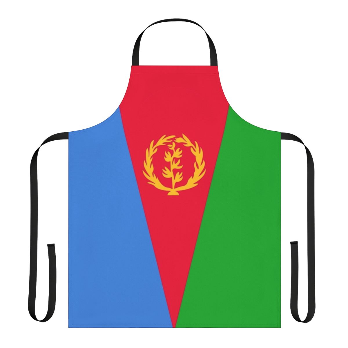 Colorful Eritrea flag design printed on a high-quality kitchen apron
